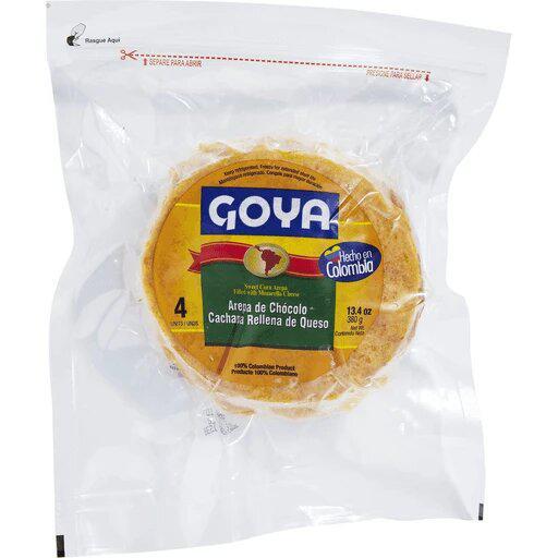 Goya Corn Arepas filled mozzarella | units with 4 cheese melted