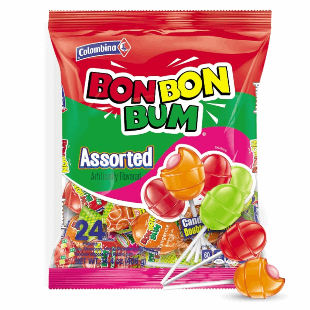 Assorted Bon Bon Bum Lollipops | 24 Units | columbine – MamaFoods