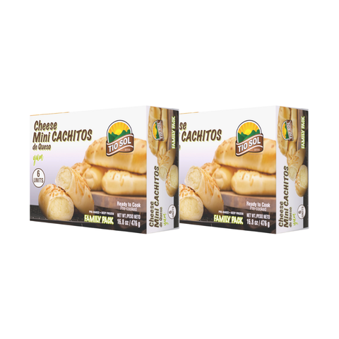 2 Pack Mini Cachitos de Queso Precocidos | 6 Unidades | Tío Sol