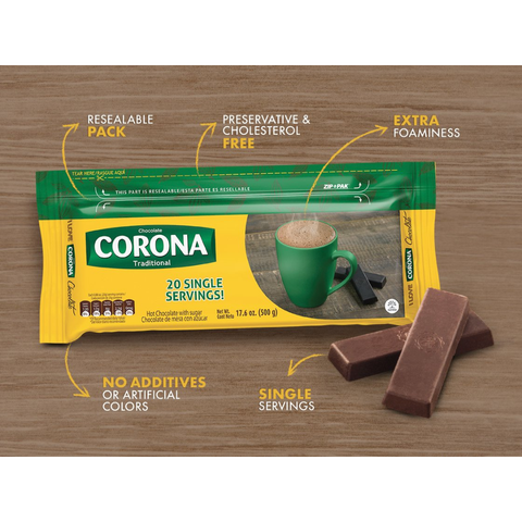 3 Pack Chocolate Tradicional Corona | 500 gr