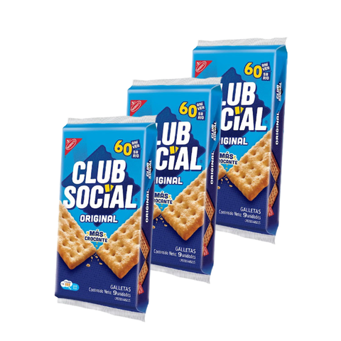 3 Pack Club Social | 9 Unidades | Nabisco