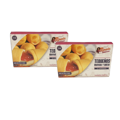 2 Pack Tequeños Precocidos de Queso Crema y Guayaba |12 Unidades | Miranda Deliciosa