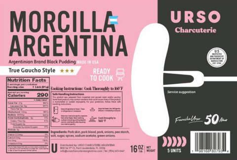 Morcilla Argentina - Urso Charcuterie - 16oz