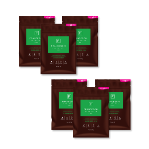 6 Barras de Chocolate Oscuro Carenero 60%