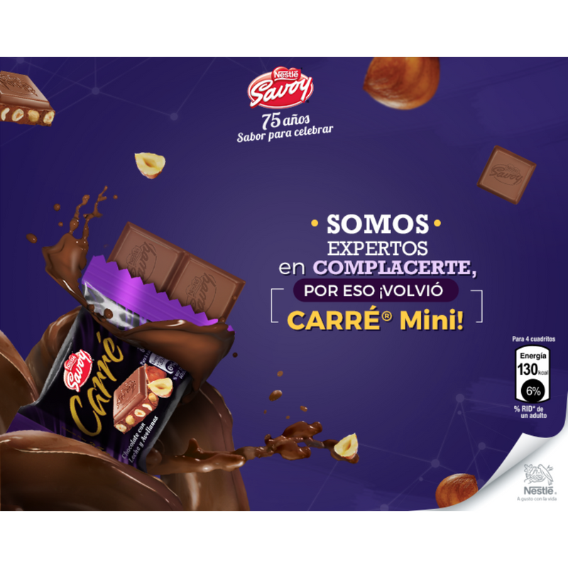 Carre Hazelnut Chocolate Box | Box of 16 units