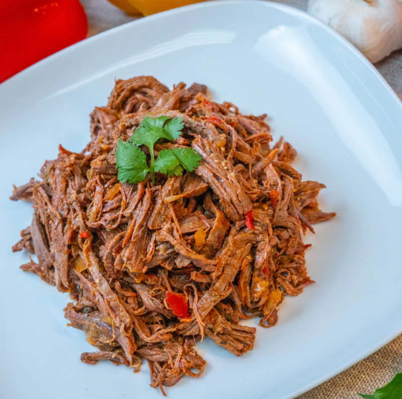 Carne Mechada| Shredded Beef | 2 servings | 1 Lb | Casera Healthy Foods