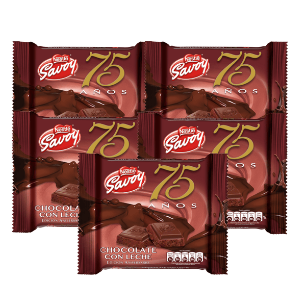 Chocolate de Leche Savoy 75 aniversario | 5 unidades
