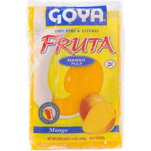 Peso: 14 oz  100% puro y natural. Las pulpas de frutas de Goya son una excelente manera de incorporar frutas saludables a tu dieta.  Prueba esta deliciosa Fruta en un refrescante batido, agua fresca o como topping. 100% natural. Rico en vitaminas. Bajo en grasa. Libre de colesterol.